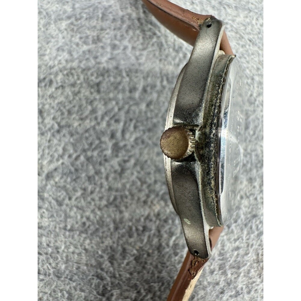 SHARP SHP5721 Silver Tone Brown Leather Band AS - Picture 7 of 11